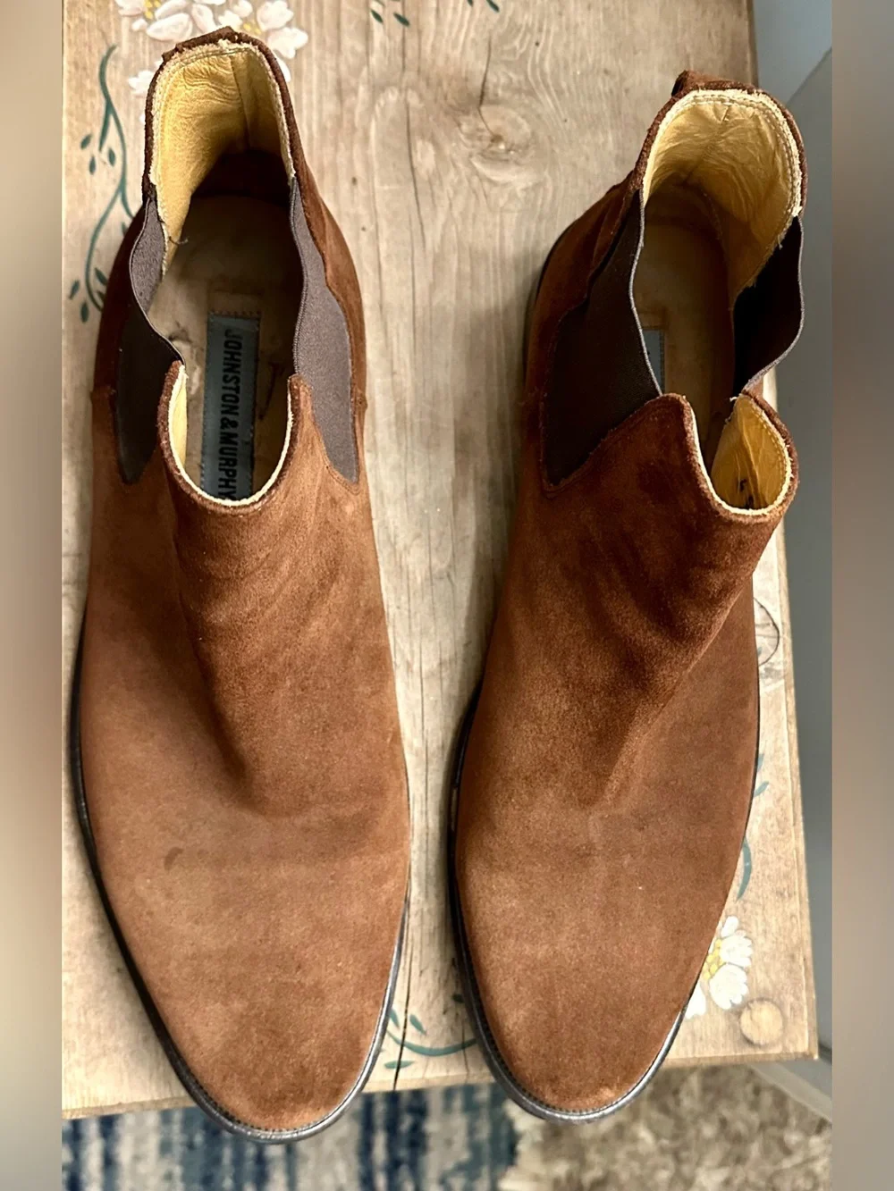 Brown Suede Chelsea Boots - Men